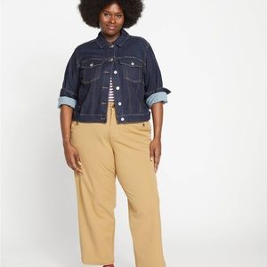 NWT UNIVERSAL STANDARD casual stretch twill pants in vintage khaki sz. L